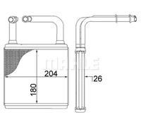 Radiateur de chauffage Grille de radiateur soudée AH 78 000S MAHLE