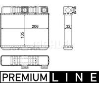 Radiateur de chauffage Grille de radiateur soudée AH 87 000P MAHLE pour BMW 3 X3