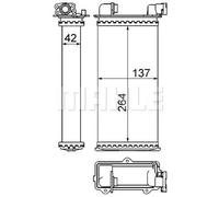 Radiateur de chauffage Grille de radiateur soudée AH 94 000S MAHLE pour BMW 3