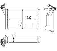 Radiateur de chauffage Grille de radiateur soudée AH 95 000S MAHLE pour BMW 3