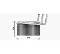 Radiateur de chauffage Grille de radiateur soudée BW6599 AVA QUALITY COOLING