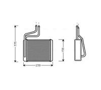 Radiateur de chauffage Grille de radiateur soudée FD6286 AVA QUALITY COOLING
