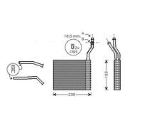 Radiateur de chauffage Grille de radiateur soudée FDA6364 AVA QUALITY COOLING