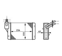 Radiateur de chauffage MAHLE AH 71 000S