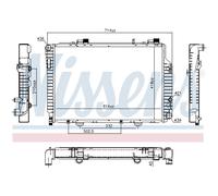 Radiateur d'eau Grille de radiateur soudée 62618 NISSENS pour MERCEDES-BENZ