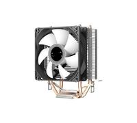 Radiateur de refroidissement par air CPU 2 tubes en cuivre effet d'éclairage ARGB à contact direct prise en charge de la boucle à double plate-forme(Charge version)