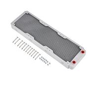 Radiateur de Refroidissement par Eau, échangeur de Chaleur Liquide de Refroidissement par Eau D'ordinateur de Dissipateur de Chaleur de Radiateur en Aluminium, Blanc (360mm)