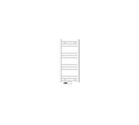 ECD Germany Radiateur de salle de bain 400 x 800 mm sèche-serviettes blanc droit avec raccordement central et kit de montage + thermostat universel Blanc