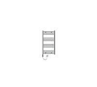 radiateur de salle de bain électrique 600w - 500 x 800 mm - chrome - droit avec raccordement latéral - sèche-serviettes