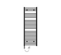 Radiateur de salle de bain électrique avec résistance 1200W 500x1500 mm Anthracite droit avec raccord latéral