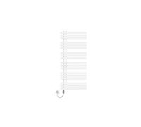 ECD Germany Iron EM Design Radiateur sèche-serviettes électrique 1200W - 600 x 1400 mm - blanc - Sèche-serviettes chauffant Blanc