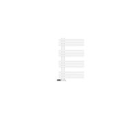 Radiateur de Salle de Bain Iron EM 600x1000 mm Blanc Raccord Central au Bas avec Garniture de Raccordement Forme d'Angle au Mur et Thermostat,