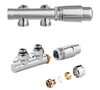 KNM Trade – Ensemble multibloc radiateur de salle de bain – Thermostat et vanne chrome