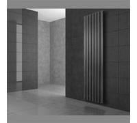 Radiateur de salle de bain Stella 480x1400 mm anthracite avec garniture de raccordement universelle Anthracite G