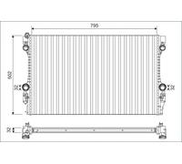 Radiateur d'eau 701126 VALEO pour PORSCHE PANAMERA