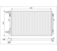 Radiateur d'eau 701129 VALEO pour SEAT VW AUDI SKODA CUPRA