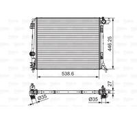 Radiateur d'eau 701662 VALEO pour RENAULT TALISMAN TALISMAN Grandtour SCÉNIC IV