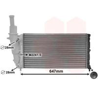 Radiateur d'eau ailettes jointes mécaniquement 17002140 VAN WEZEL pour FIAT