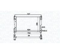 Radiateur, refroidissement du moteur MAGNETI MARELLI 350213151200