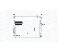 Radiateur d'eau ailettes jointes mécaniquement 350213152000 MAGNETI MARELLI