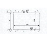 Radiateur, refroidissement du moteur MAGNETI MARELLI 350213168300