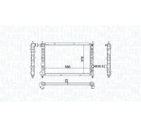 Magneti Marelli Radiateur moteur 350213192100 – Refroidissement pour Lancia Lybra (839_)