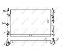 Radiateur d'eau ailettes jointes mécaniquement 50563A NRF pour OPEL VECTRA B