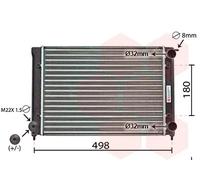Van Wezel Radiateur d'eau moteur 58002040 430 mm pour Golf 2 Jetta 2 Corrado non climatisé