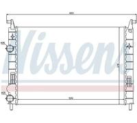 Radiateur d'eau ailettes jointes mécaniquement 61683 NISSENS pour FIAT ALBEA