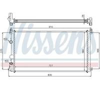 Radiateur d'eau ailettes jointes mécaniquement 63824A NISSENS pour RENAULT OPEL