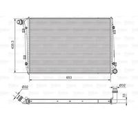 Radiateur d'eau ailettes jointes mécaniquement 701664 VALEO pour VW SKODA AUDI