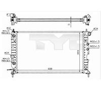 TYC 725-0004-R Radiateur, refroidissement du moteur pour OPEL