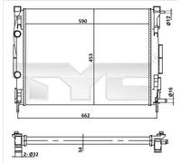 TYC 728-0054 Radiateur du moteur