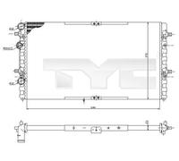 TYC 731-0002 Radiateur du moteur