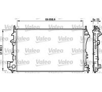 Radiateur d'eau ailettes jointes mécaniquement 732879 VALEO pour SAAB CADILLAC