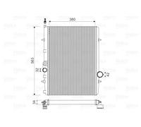 Radiateur d'eau ailettes jointes mécaniquement 732906 VALEO pour PEUGEOT 206 CC