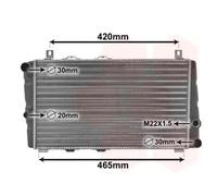 Radiateur d'eau ailettes jointes mécaniquement 76002002 VAN WEZEL pour SKODA 130