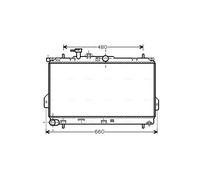 Radiateur d'eau ailettes jointes mécaniquement HY2097 AVA QUALITY COOLING