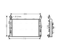 AVA COOLING SYSTEMS OL2345 Radiateur du moteur