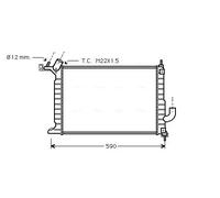 Radiateur d'eau ailettes jointes mécaniquement OLA2275 AVA QUALITY COOLING