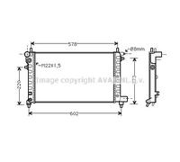 Radiateur d'eau ailettes jointes mécaniquement PE2149 AVA QUALITY COOLING
