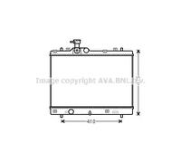 Radiateur d'eau ailettes jointes mécaniquement SZ2137 AVA QUALITY COOLING