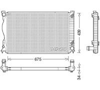 Radiateur d'eau DRM02028 DENSO pour AUDI A6 C6 A6 C6 Avant A6 Allroad C6