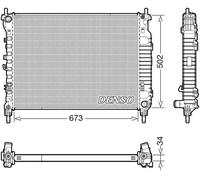 Radiateur, refroidissement du moteur DENSO DRM20125