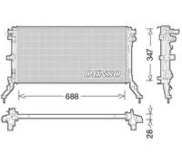 Radiateur d'eau DRM23039 DENSO pour RENAULT LAGUNA III LAGUNA III Grandtour