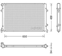 Radiateur, refroidissement du moteur DENSO DRM32042