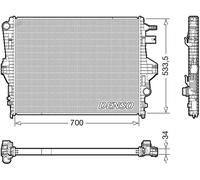 Radiateur d'eau DRM32050 DENSO pour PORSCHE VW