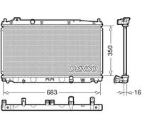 Radiateur, refroidissement du moteur DENSO DRM40035