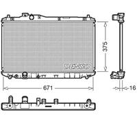 Radiateur d'eau DRM40037 DENSO pour HONDA CIVIC IX Tourer CIVIC IX