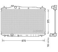 Radiateur d'eau DRM40040 DENSO pour HONDA CIVIC VIII Hatchback
